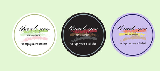 thank you card vector illustration design suitable for business shop greeting card stickers for customers