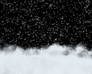 降り積もる雪のイラスト　背景