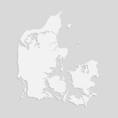Vector map Denmark template Europe outline country
