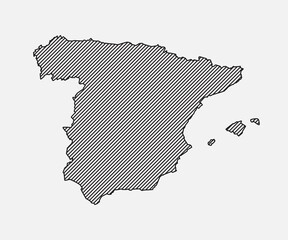 Vector map Spain, template Europe outline country