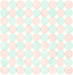 水彩水玉-背景素材(ピンク×水色)