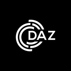 DAZ letter logo design on black background. DAZ creative initials letter logo concept. DAZ letter design.