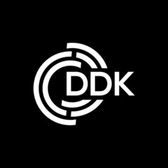 Obraz premium DDK letter logo design on black background. DDK creative initials letter logo concept. DDK letter design.