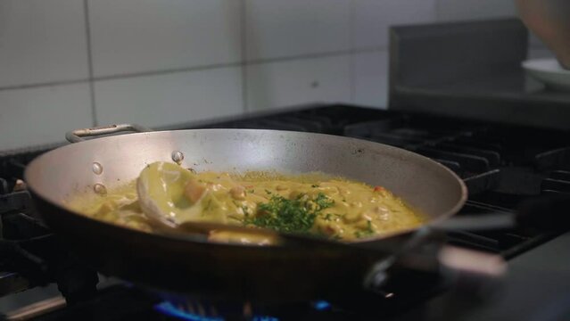 Cooking the Shrimp for the Main Dish