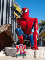 Fototapeta premium PUNTA CANA, DOMINICAN REPUBLIC - 28 JANUARY 2022: Coco Bongo nightclub building. It is a famous club in the world