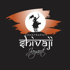 Vector illustration of chhatrapati shivaji maharaj jayanti