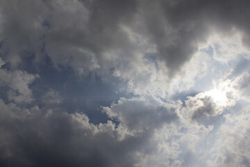 bright cumulus cloud and sunshine