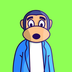 MONKEY MAN ILLUSTRATION, CLOTHING MONKEY FOR VARIOUS TYPES OF USE