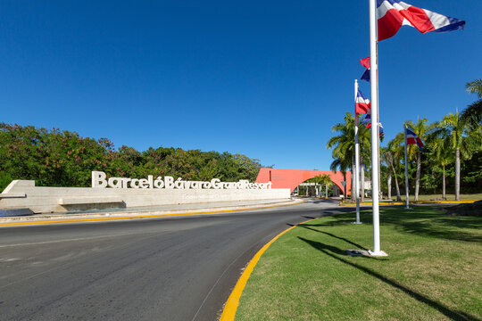 Barcelo Bavaro Grand Resort entrance facade in Punta Cana