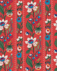 Portuguese Seamless Pattern with Traditional Folklore Style