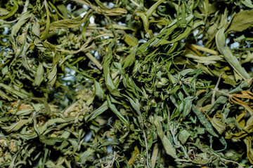 Dried cannabis for making tea