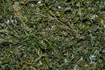 Dried cannabis for making tea