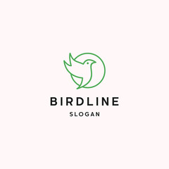 Bird logo icon flat design template 