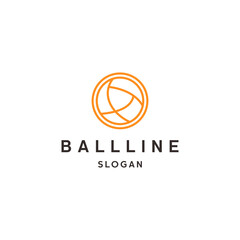 Ball logo icon flat design template 