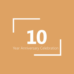 Obraz premium 10 Year Anniversary Logo Vector Template Design Illustration elegant