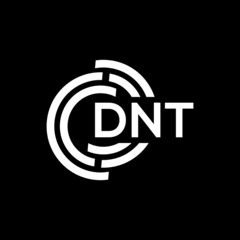 DNT letter logo design on black background. DNT creative initials letter logo concept. DNT letter design.