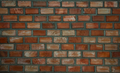 Red brick wall texture grunge background.