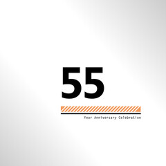 55 Year Anniversary Logo Vector Template Design Illustration elegant