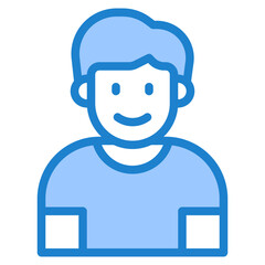 Obraz na płótnie Canvas boy avatar blue style icon