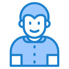 Fototapeta premium boy avatar blue style icon
