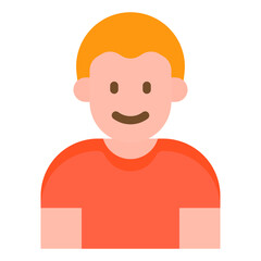 Obraz premium boy avatar flat style icon
