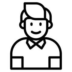 boy avatar outline style icon