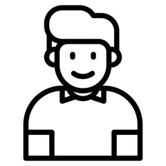 boy avatar outline style icon