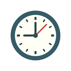 Clock time vector icon symbol design