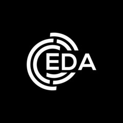 EDA letter logo design on black background. EDA creative initials letter logo concept. EDA letter design.