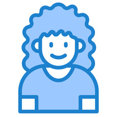 girl avatar blue style icon