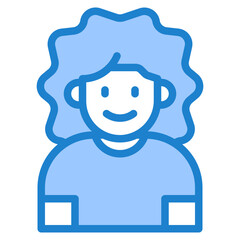 girl avatar blue style icon