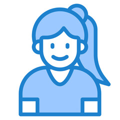 girl avatar blue style icon