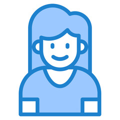 girl avatar blue style icon