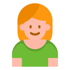 girl avatar flat style icon