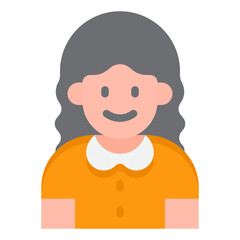 girl avatar flat style icon