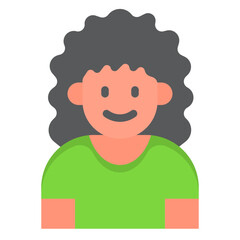 girl avatar flat style icon