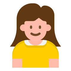 girl avatar flat style icon
