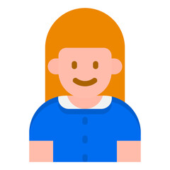 girl avatar flat style icon