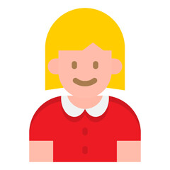 girl avatar flat style icon