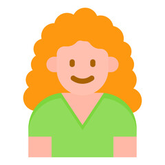 girl avatar flat style icon