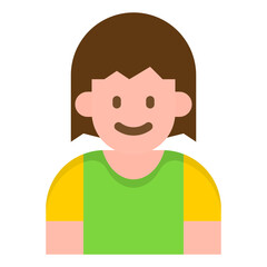girl avatar flat style icon