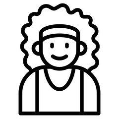 girl avatar outline style icon