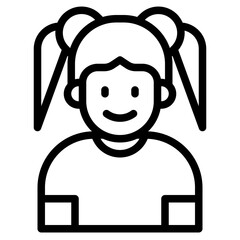 girl avatar outline style icon