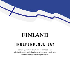 Happy independence day of Finland. template, background. Vector illustration