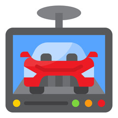 car flat style icon