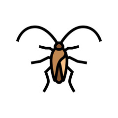 cockroach insect color icon vector. cockroach insect sign. isolated symbol illustration