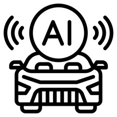 autonomous outline style icon