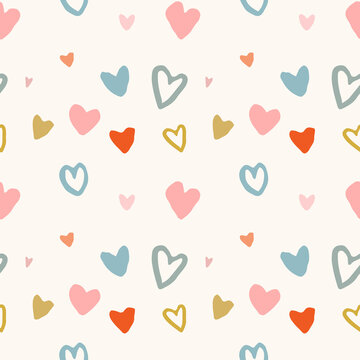 Seamless heart pattern background for Valentine's day