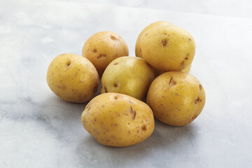 Raw small organic baby potato