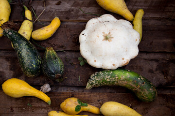 Vegetables on a wooden table